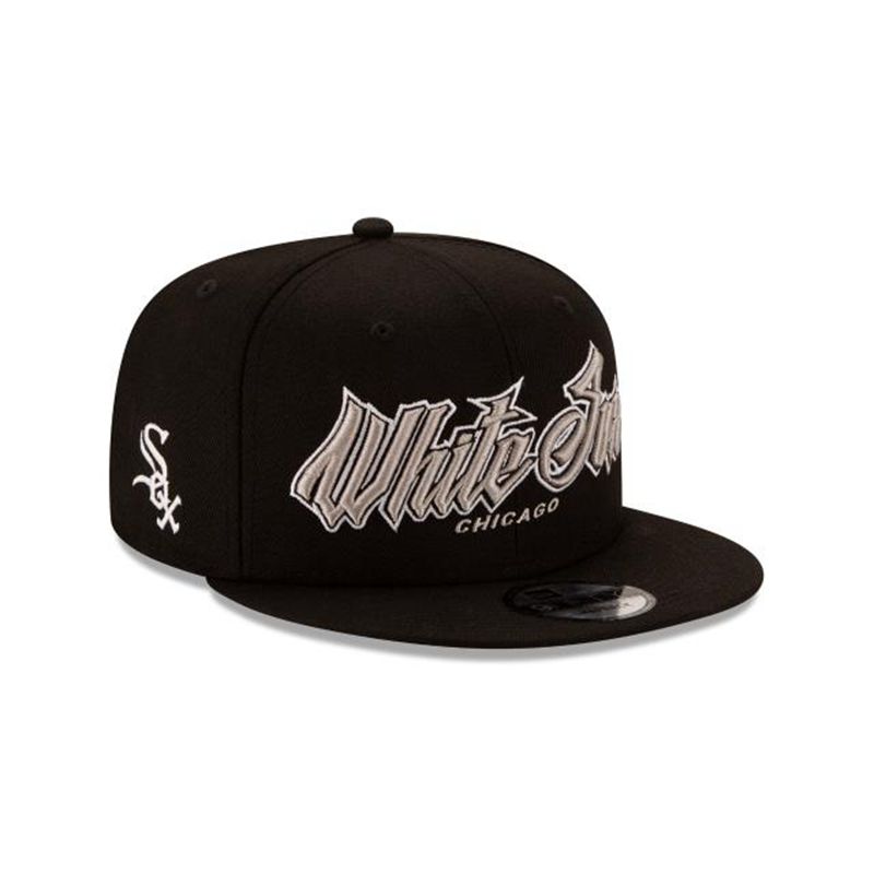 MLB Chicago White Sox Slab 9Fifty Snapback (ILD4410) - Black New Era Caps